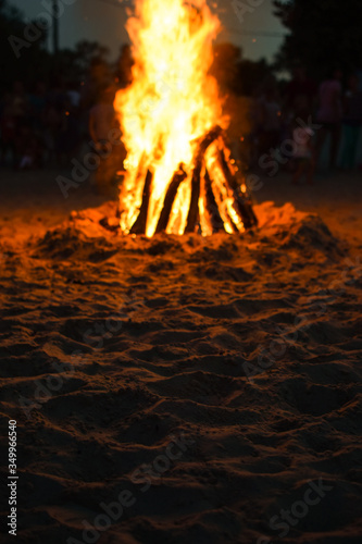 
Big warm summer bonfire