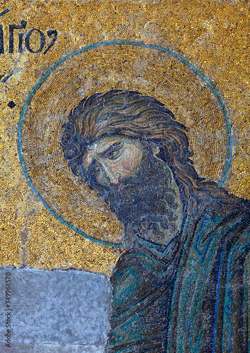 Jesus Christ, a Byzantine mosaic in the interior of Hagia Sophia