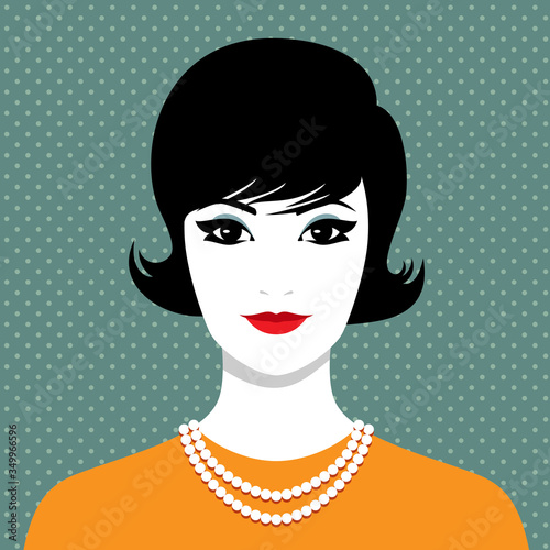 Elegant woman with pearl necklace