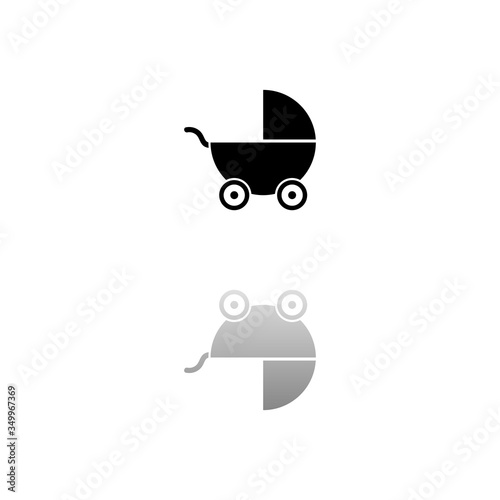 Pram icon flat