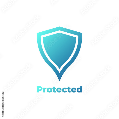Shield Icon in trendy flat style isolated on white background. Shield symbol for your web site design  logo  app  UI. Vector illustration  EPS10.