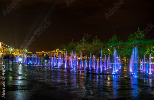 Dry fountain in Muzeon Park in Moscow. photo