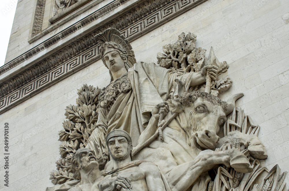 Arc de Triomphe Bas Relief Antoine Étex, Peace, Limestone, in Paris, France
