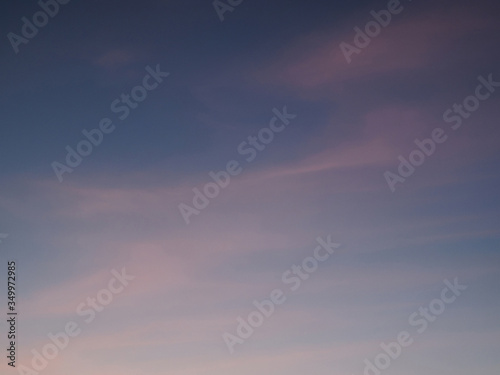 Soft pink clouds. Sunset Sky Background. Dominican Republic..