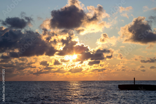 Sunset on the sea