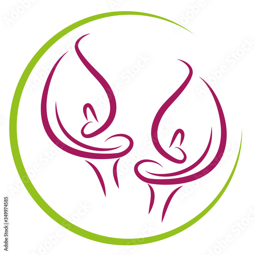Zwei Zantedeschien, Pflanzen, Calla, Blumen, Logo