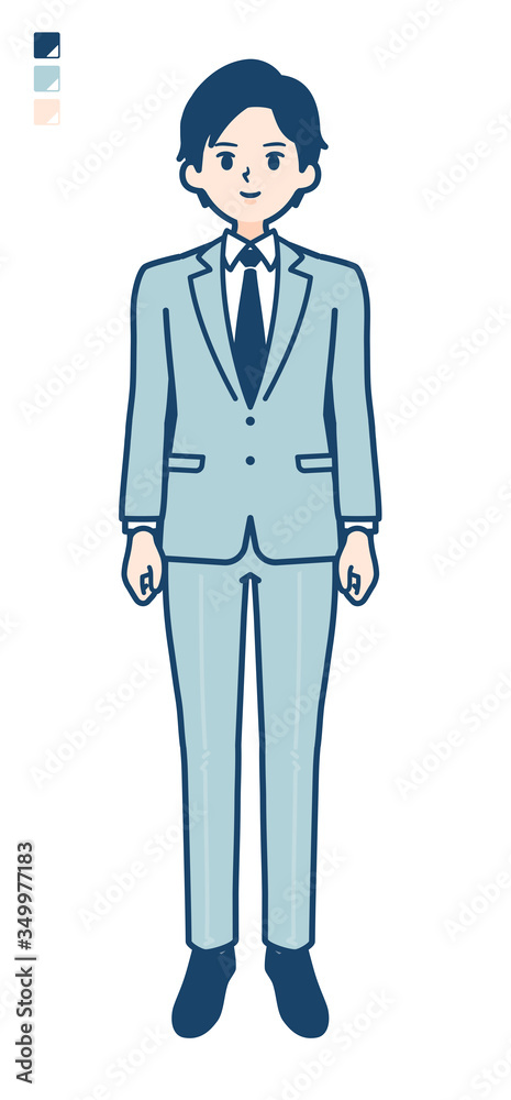 simple suit businessman_full-length simple suit businessman_full-length