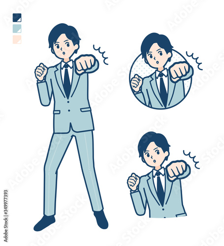 simple suit businessman_Punch
