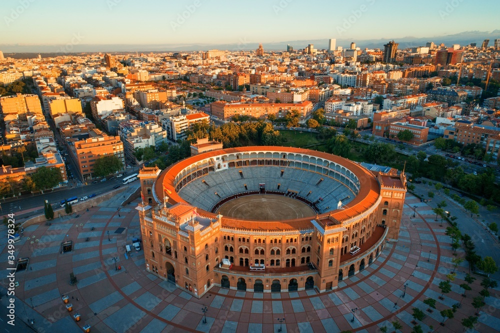 Obraz premium Madrid Las Ventas Bullring aerial view