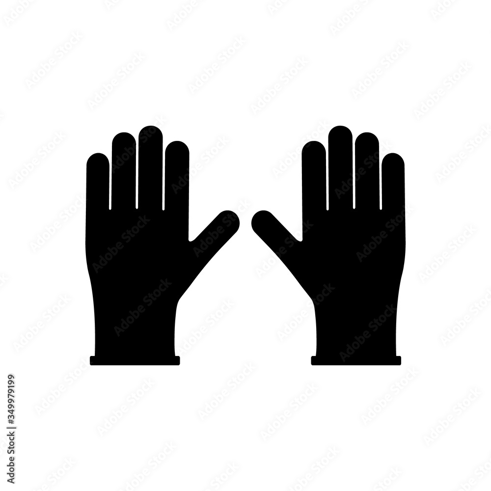 Glove icon vector illustration isolated on white. Glove icon vector illustration isolated on white.