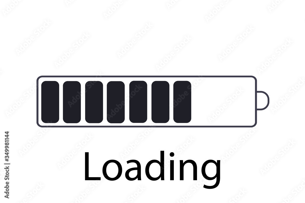 vector progress loading bar, loading icon, Download on white background. Download vector illustration. vector progress loading bar, loading icon, Download on white background. Download vector illustration.