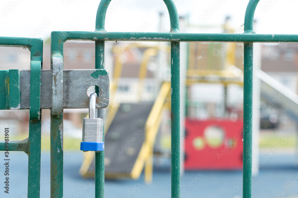 lock on the gate to a playground