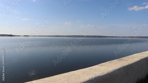 poat station and lake pier in Belarus