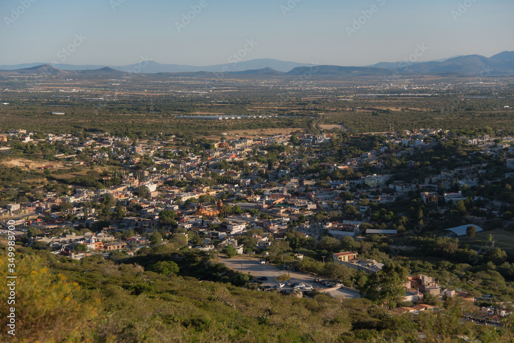 Landscape view from Bernal Peak (Peña de Bernal )
It is one of the most touristic sites near the capital of Queretaro and considered one of the 13 Wonders of Mexico.