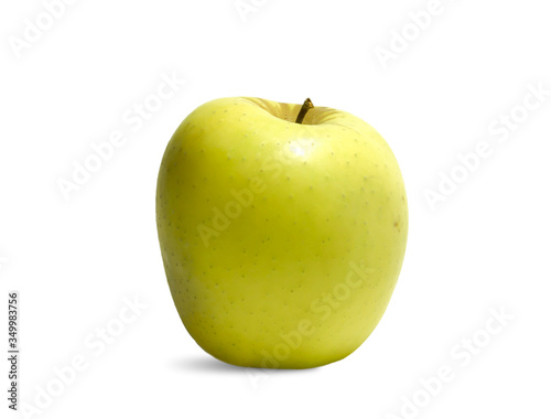 One green apple isolated on white background
