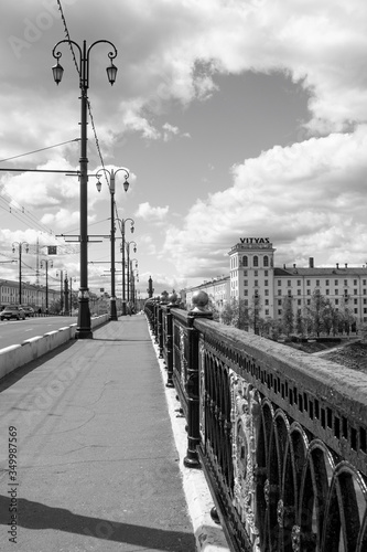 Vitebsk,Belarus- 14 May 2020: the Kirov bridge Kirovsky bridge In the historical center