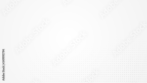 Dot white gray pattern gradient light texture background. Abstract technology big data digital background. 3d rendering.