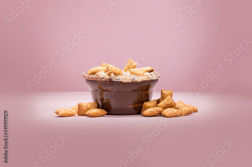 cold cookie and chocolate cake served in a plastic container