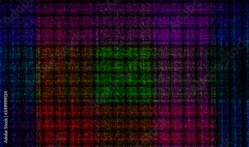 Wallpaper Mural abstract art quadratic geometry shapes dark colors green red purple and blue background texture wallpaper Torontodigital.ca