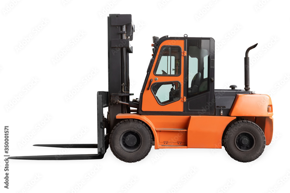 Forklift on a white background Forklift on a white background