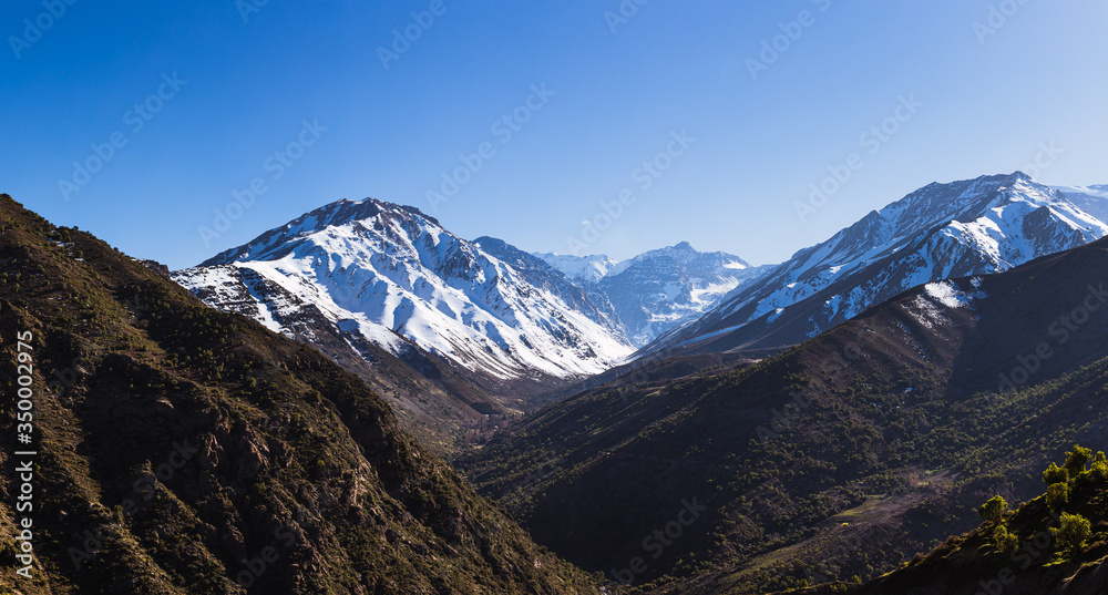 View of snow capped mountains