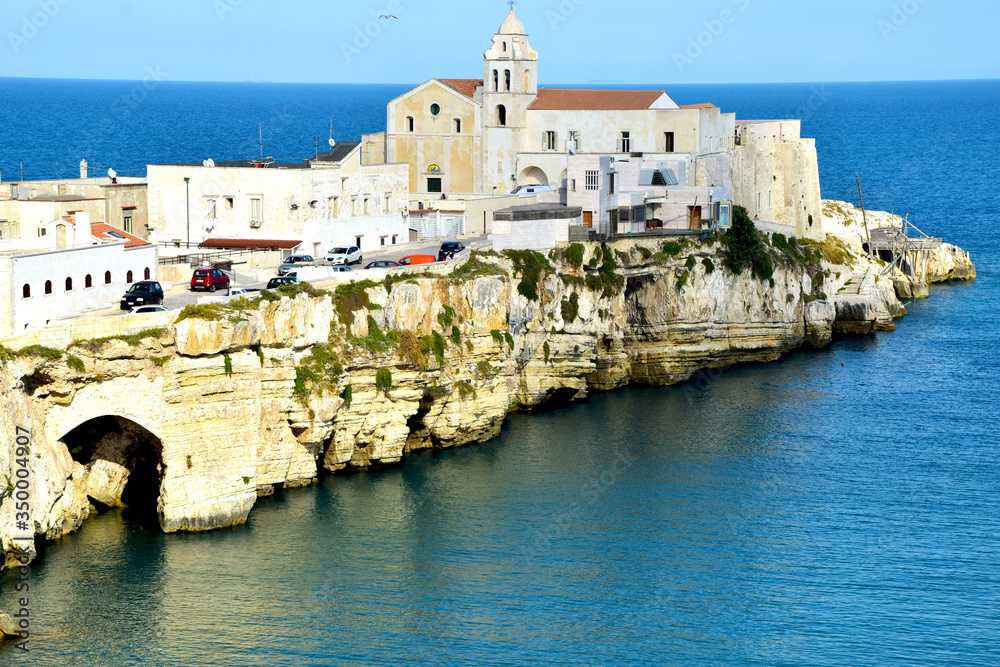 Fototapeta premium View of the old town of Vieste, Italy