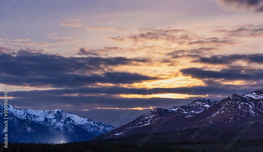 Mountain Sunset - Healy, Alaska