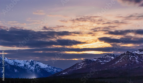 Mountain Sunset - Healy, Alaska