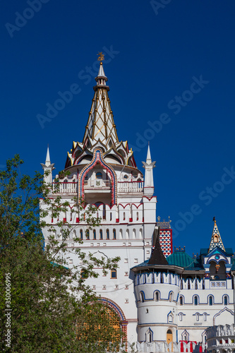 Wallpaper Mural Fragment of the facade of a fairytale castle with towers and sharp roofs Torontodigital.ca