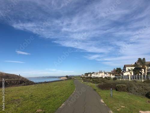 Картината върху платно Park by the ocean in Hercules, California located in the eastern region of the S
