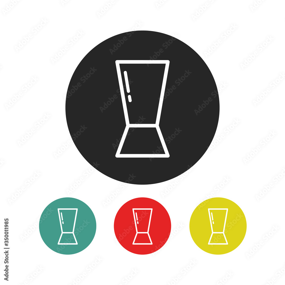 bar jigger line icon, vector illustration bar jigger line icon, vector illustration