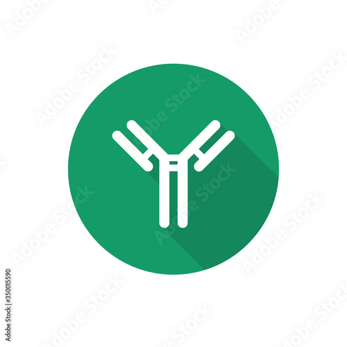 antibody, immunoglobulin line icon, vector illustration
