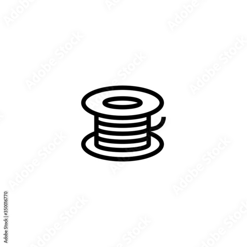 Copper vector icon, copper icon symbol sign in outline, lineart style on white background