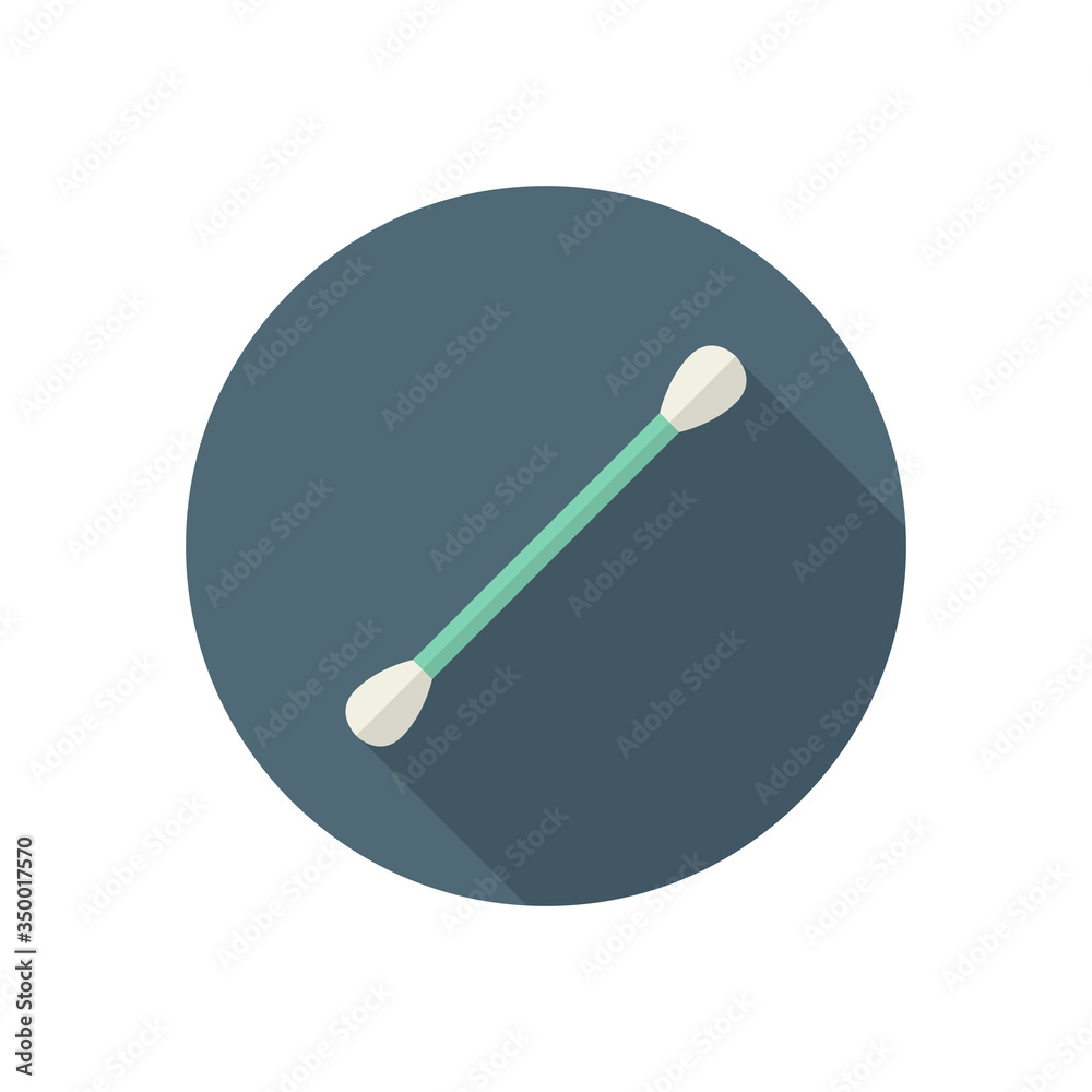 cotton swab flat icon, vector illustration cotton swab flat icon, vector illustration