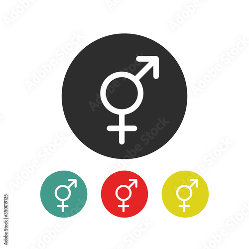 transgender symbol line icon, vector illustration