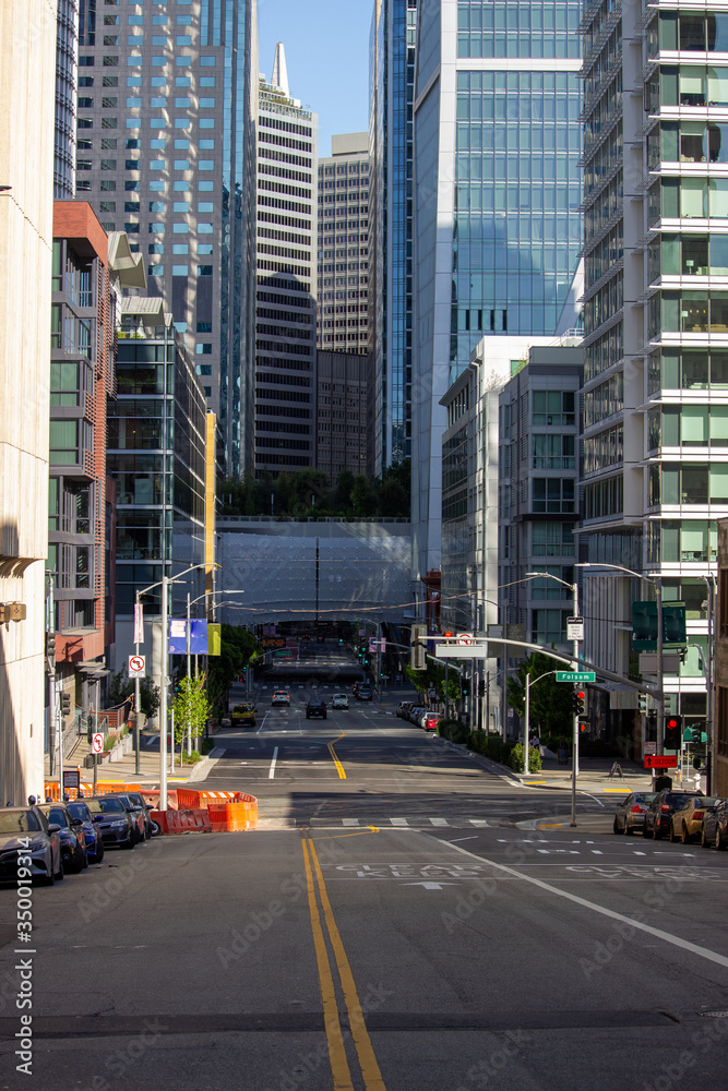 The new normal: empty streets in San Francisco due to sheltering in place

