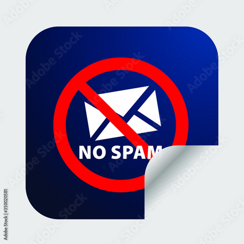No spam, prohibited logo icon or sticker for public area