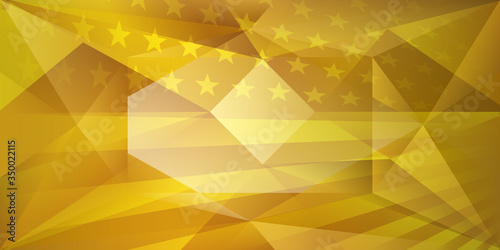 USA independence day abstract background with elements of the american flag in yellow colors