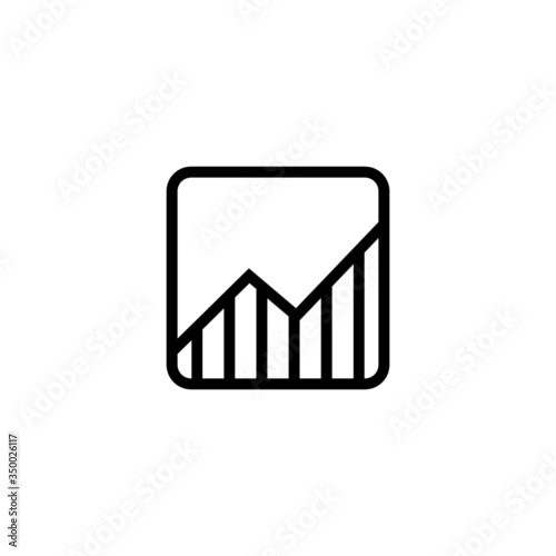 Forex icon  graph  in linear, lineout icon style isolated on white background