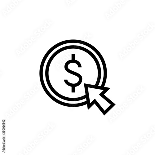 PPC icon in linear, lineout icon style isolated on white background