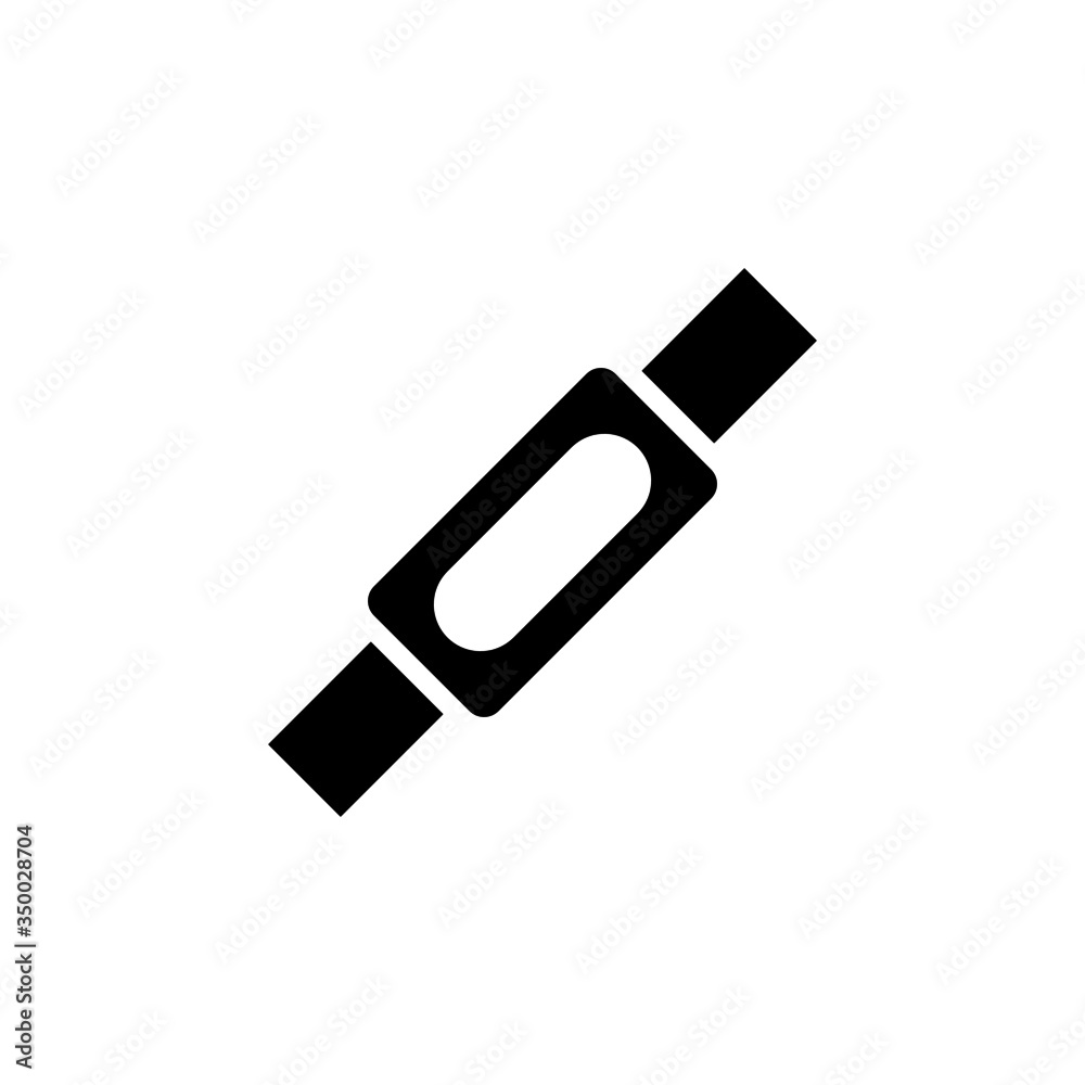 Smartband vector icon in black flat shape design isolated on white background Smartband vector icon in black flat shape design isolated on white background