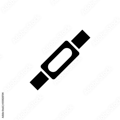 Smartband vector icon in black flat shape design isolated on white background