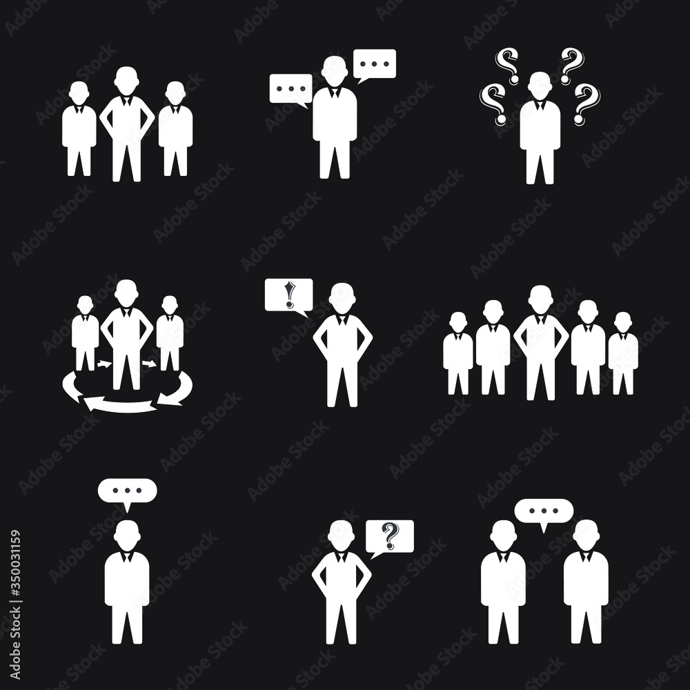 Set Of 9 Simple People Group Icons Set Of 9 Simple People Group Icons