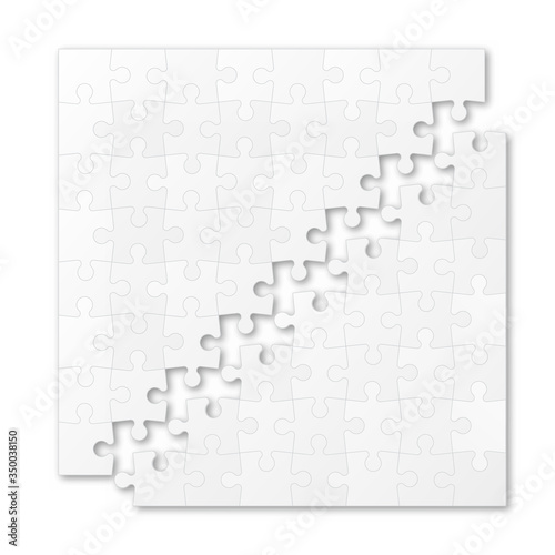 Set puzzle pieces. Texture mosaic background. Vector