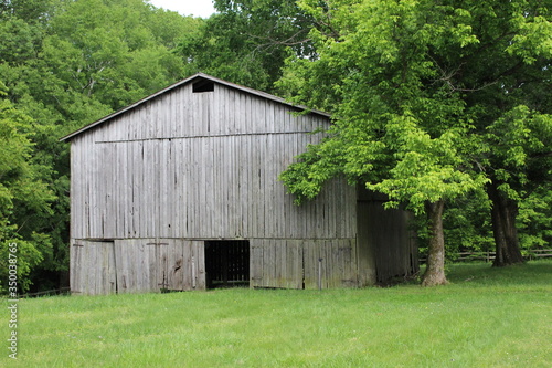 old wooden tobacco barn
