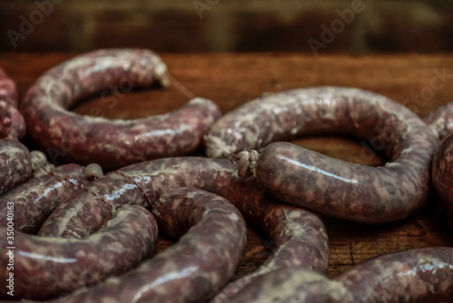 Homemade sausages, traditional cuisine, Argentina