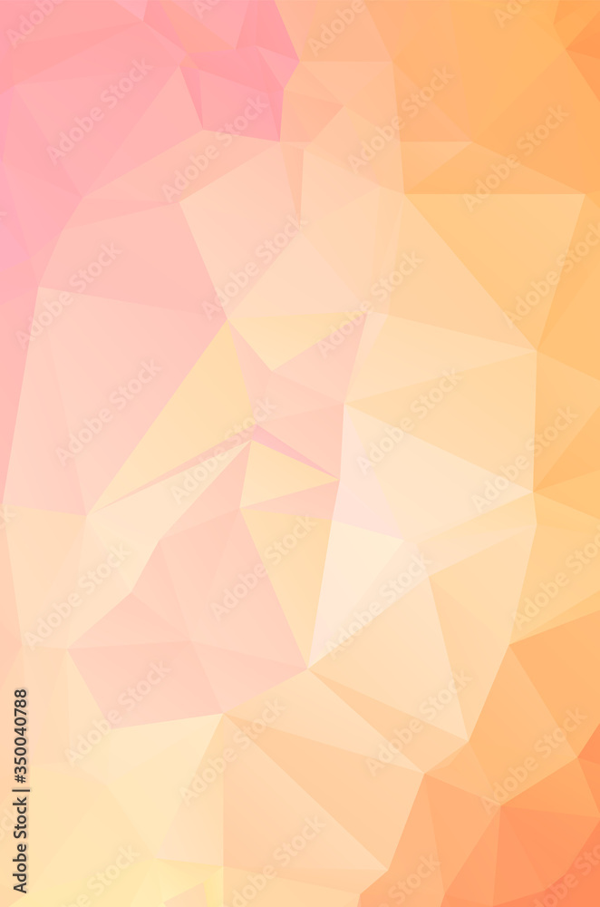 Obraz premium Light Orange mosaic vector pattern. triangular template