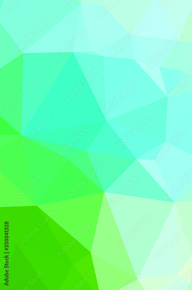 Obraz premium Vivid light Green vector Low poly crystal background. design pattern illustration