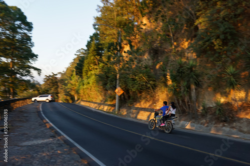 bike in autumn forest
