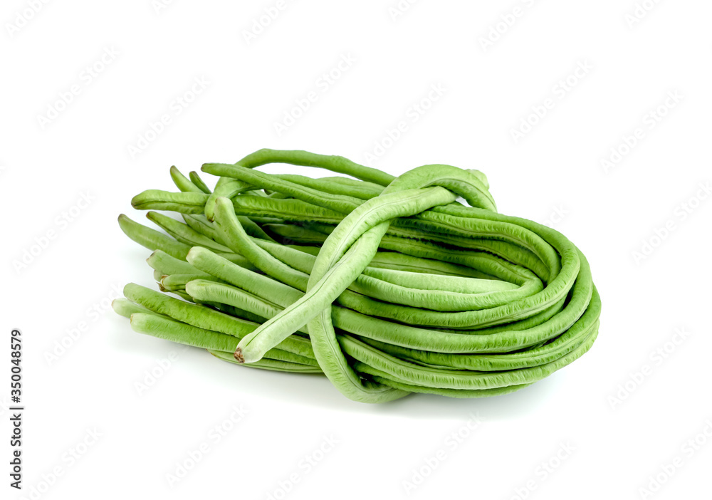 Long bean or cowpea isolated on white background Long bean or cowpea isolated on white background